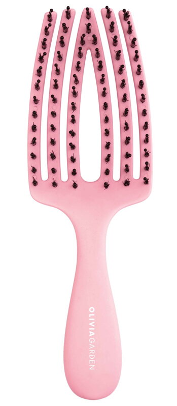 OLIVIA GARDEN Finger Brush Pink kefa masážna 6-radová kabelková veľkosť OLIVIA GARDEN Finger Brush Pink kefa masážna 6-radová kabelková veľkosť
